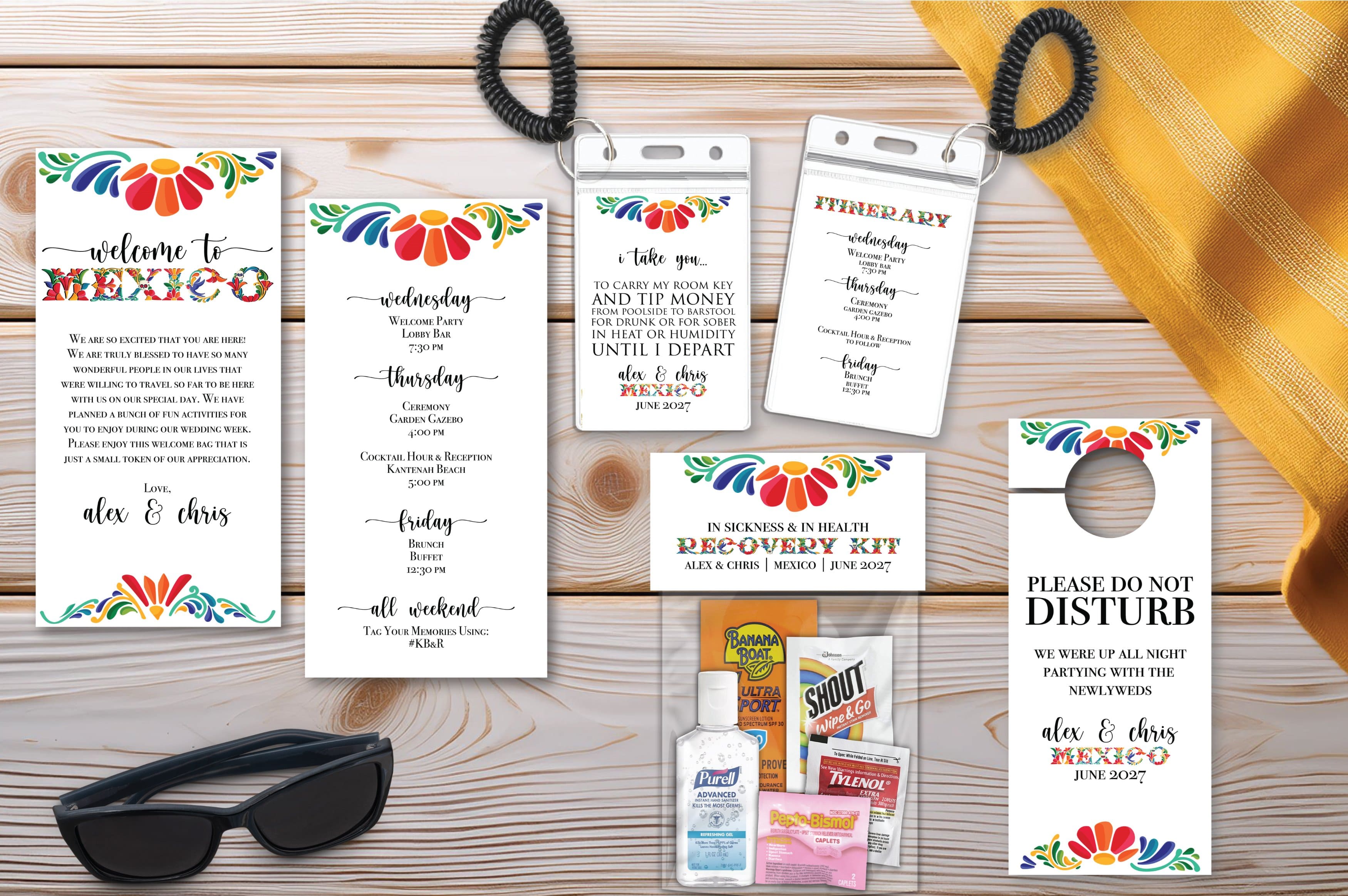 Vibrant Mexican Pattern Welcome Bag Collection