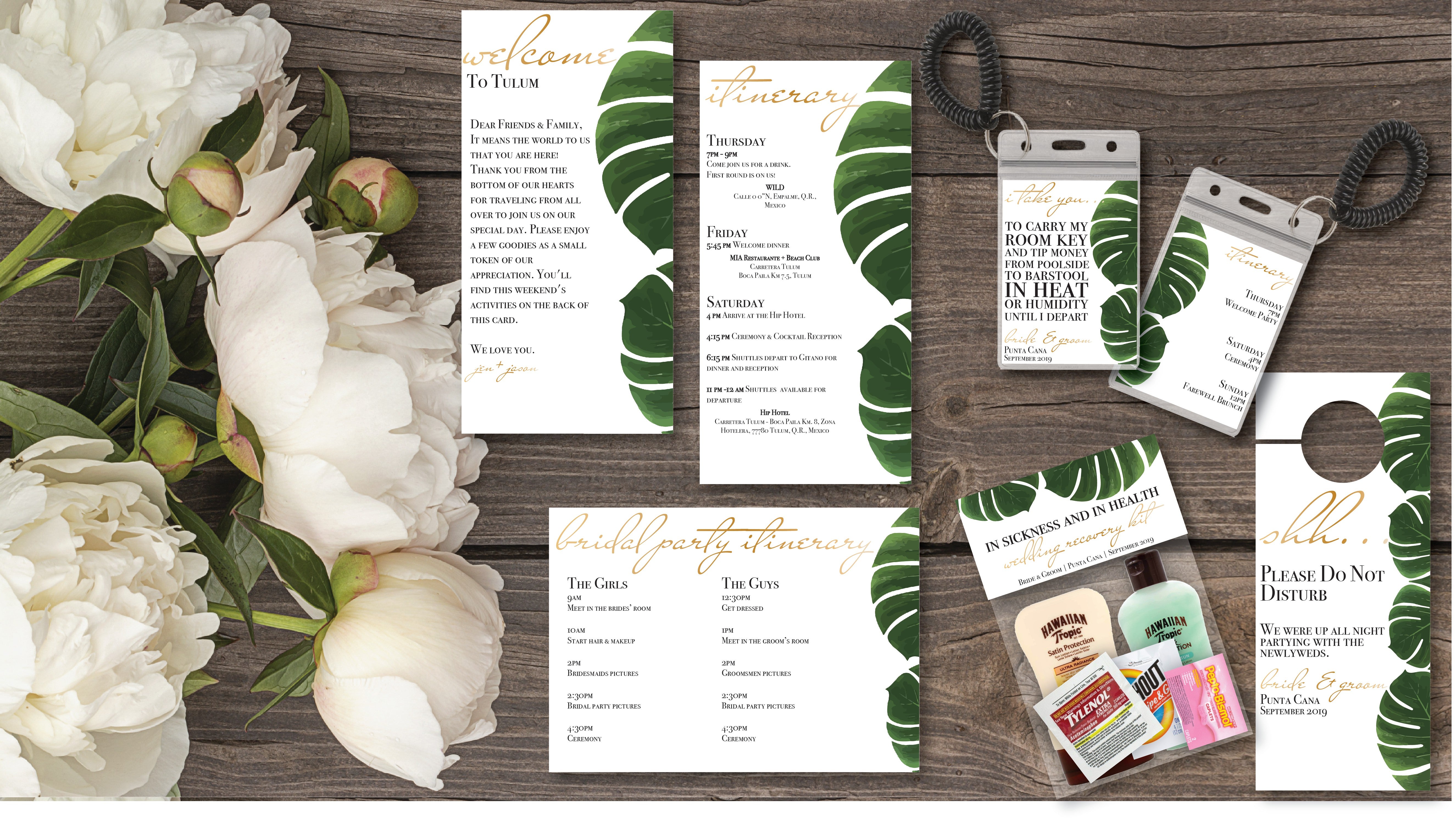 Green Palms Welcome Bag Collection
