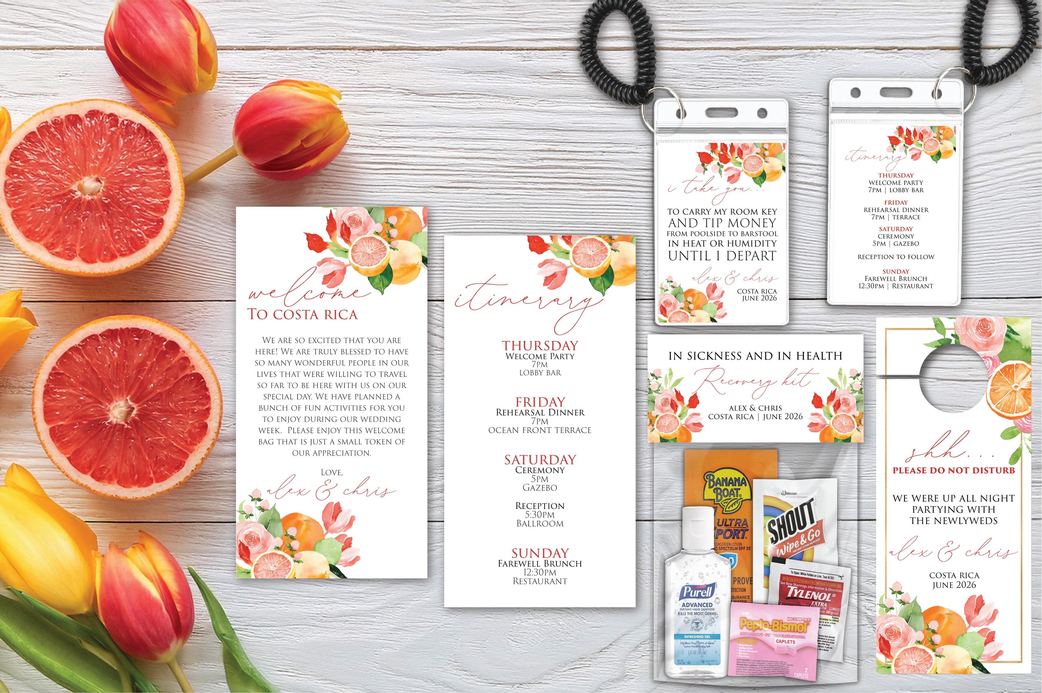 Citrus Bouquet Welcome Bag Collection