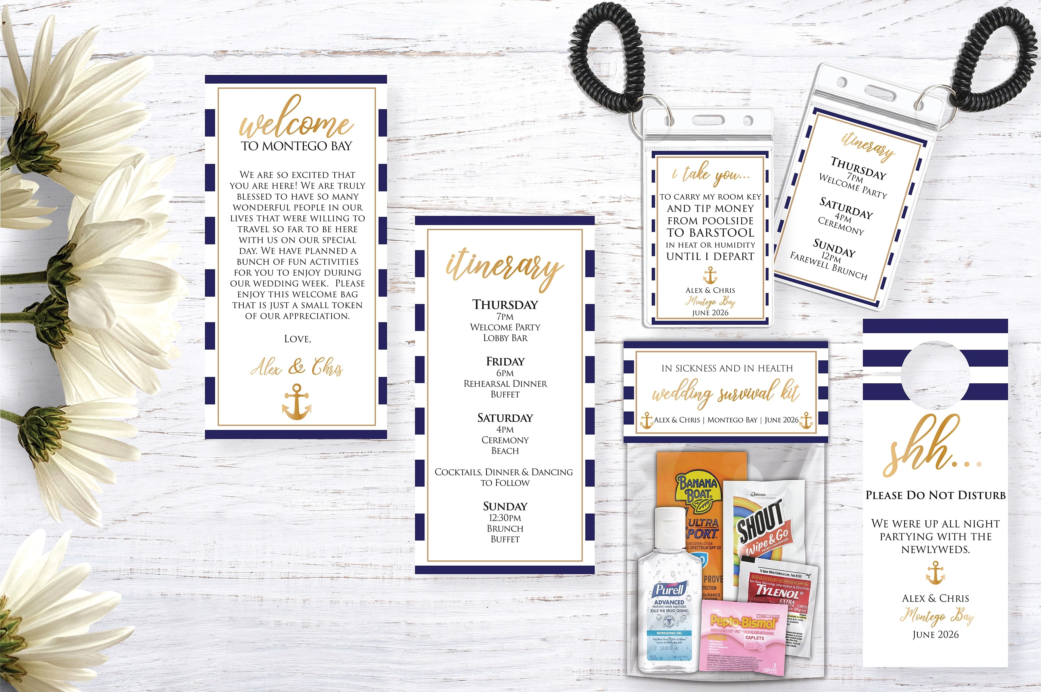 Nautical Wedding Welcome Bag Gift Collection