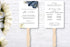 Beach Wedding Program Fans | Blue Palms