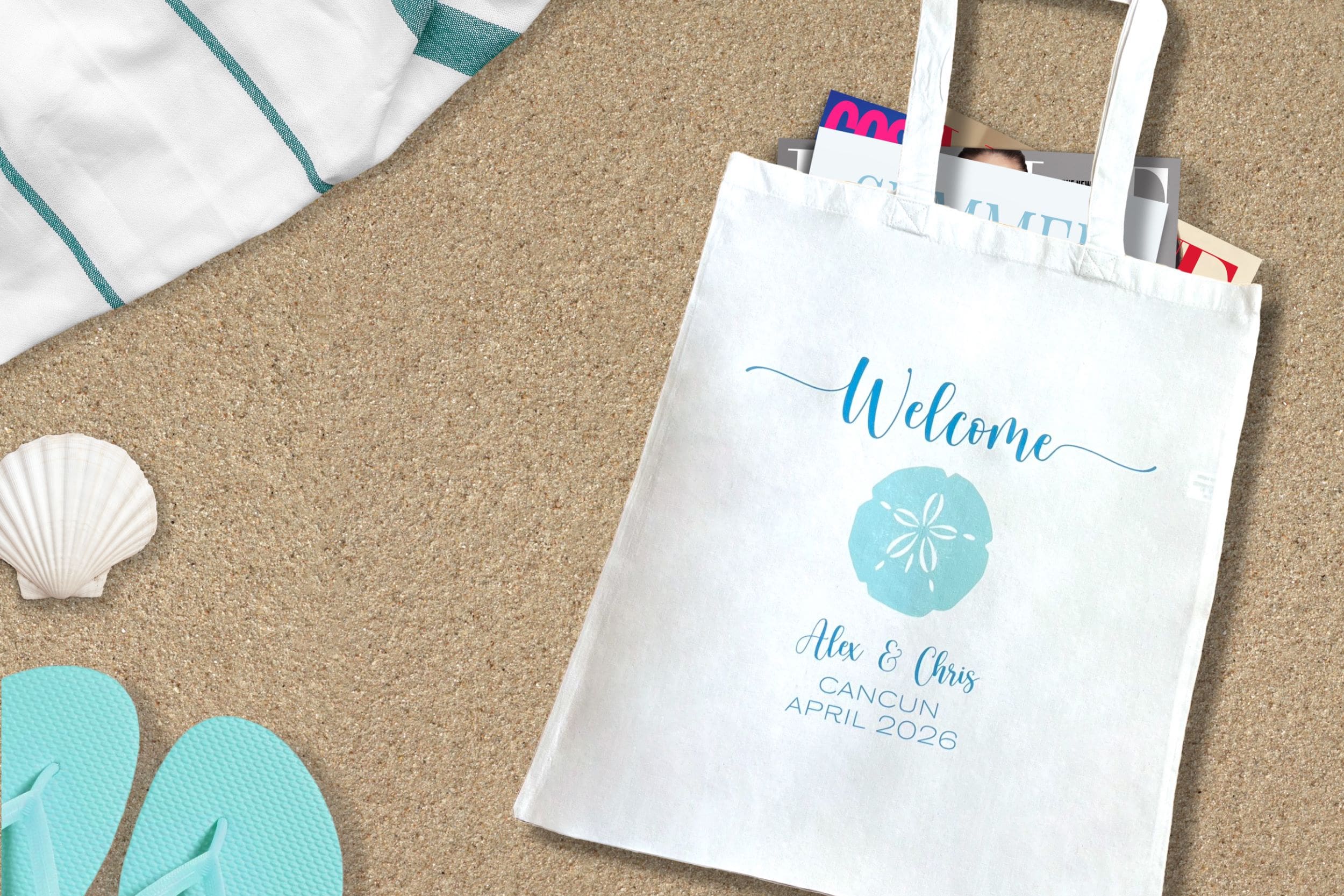 Beach Wedding Welcome Bag - Sand Dollar