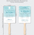 Beach Wedding Program Fans - Sand Dollar