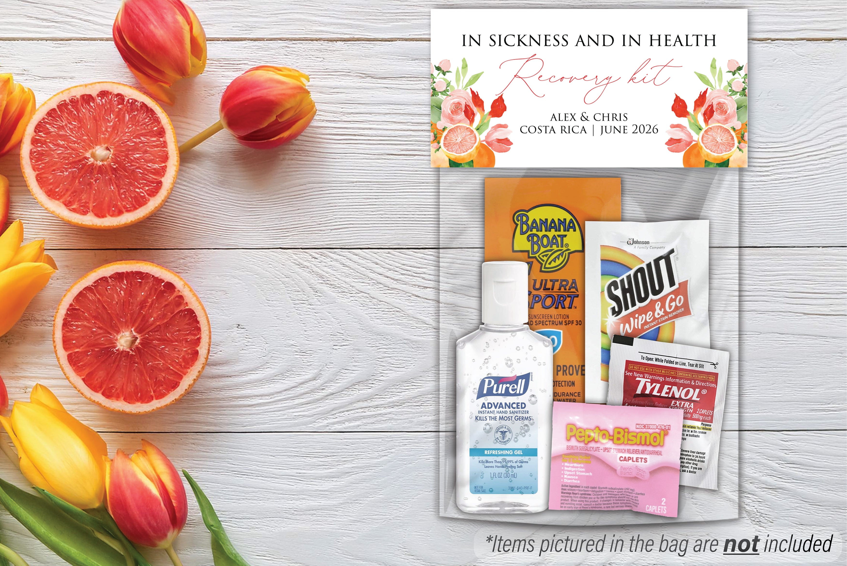 Wedding Recovery Kit Topper & Bag