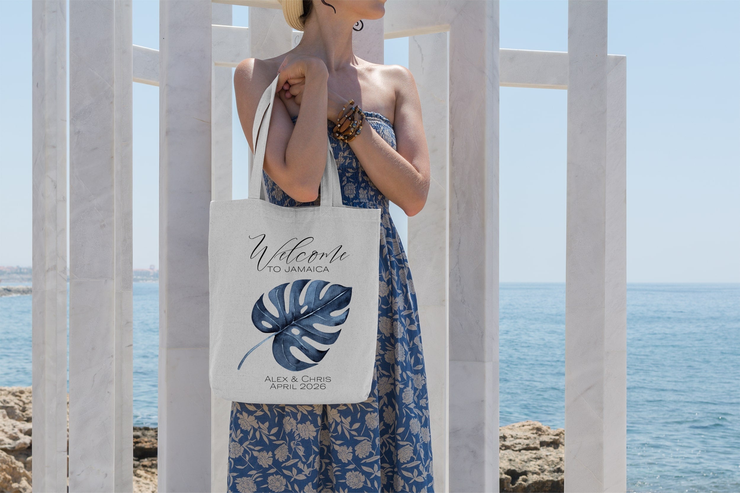 Destination Wedding Welcome Bag | Blue Palm