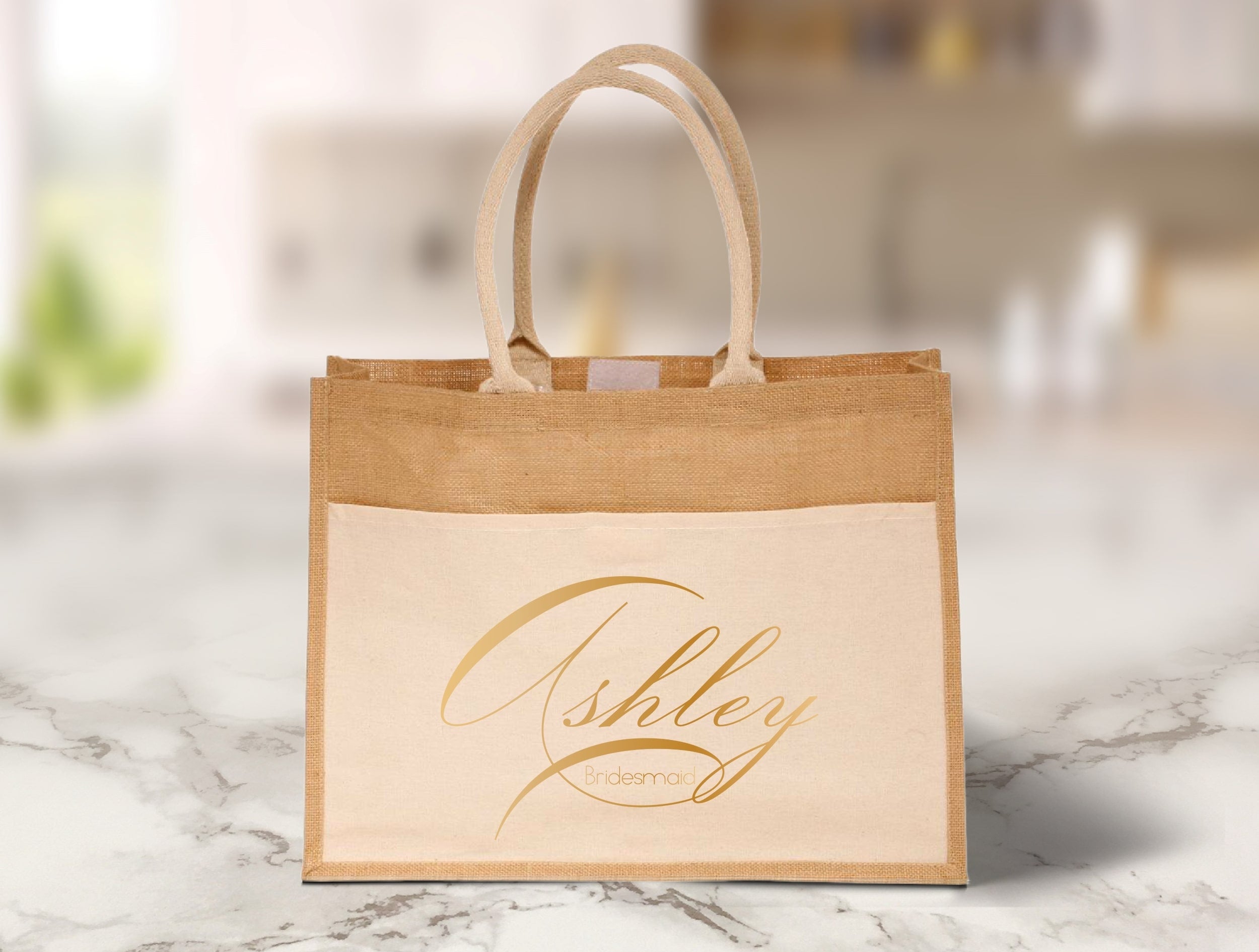 Bridesmaid Wedding Welcome Bags - Metallic Gold