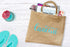 Burlap Destination Wedding Welcome Bag - Aqua