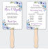 Destination wedding Program Fans | Blue