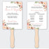 Destination wedding Program Fans | Blush