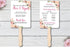 Destination wedding Program Fans | Floral