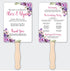 Destination wedding Program Fans | Purple
