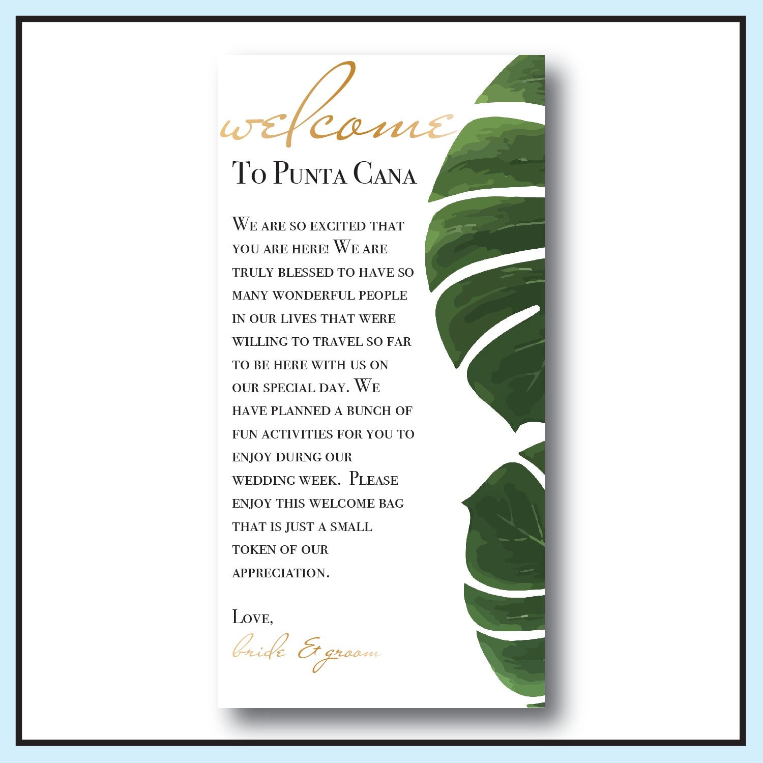 Single Sided | Welcome Letter