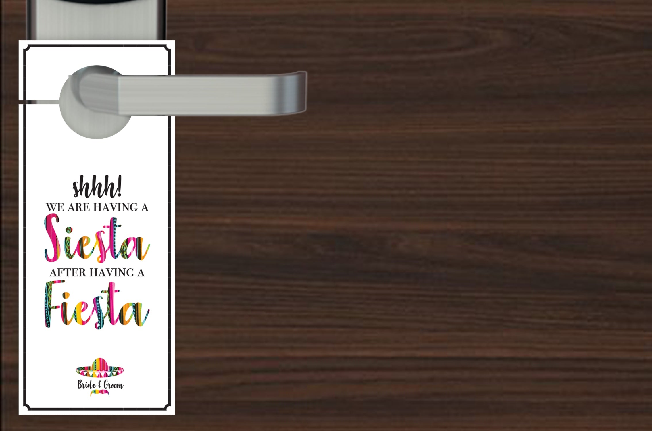 Mexico Destination Wedding Do not Disturb Wedding Door Hangers