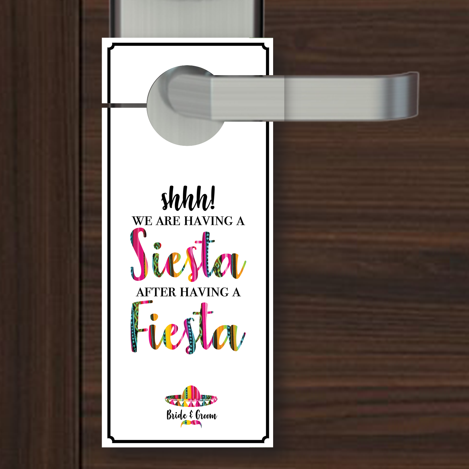 Mexico Destination Wedding Do not Disturb Wedding Door Hangers