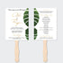 Palm Beach Wedding Program Fans | Gold