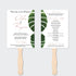 Palm Beach Wedding Program Fans | Rose