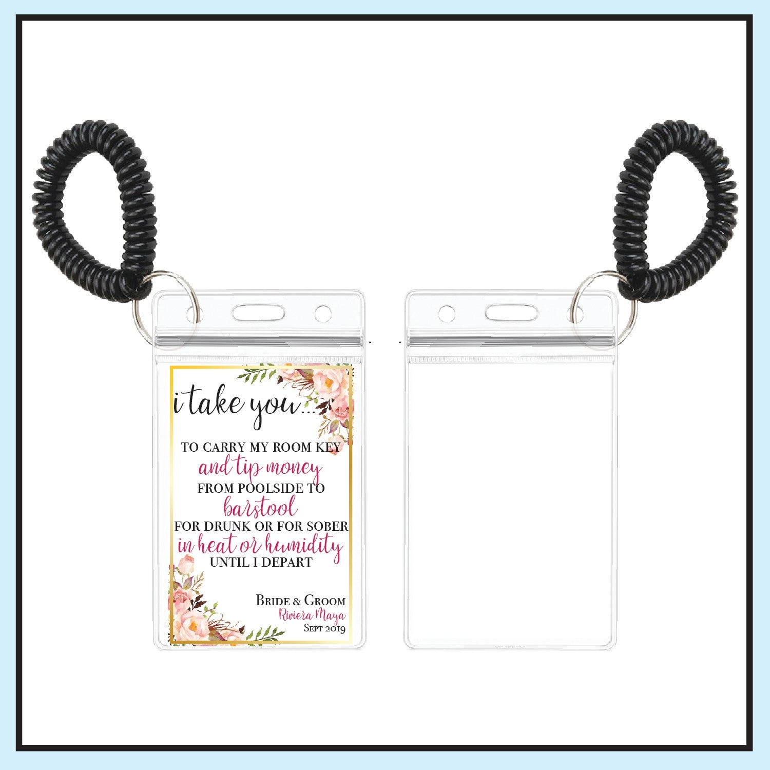Single Sided Room Key Holder | Floral