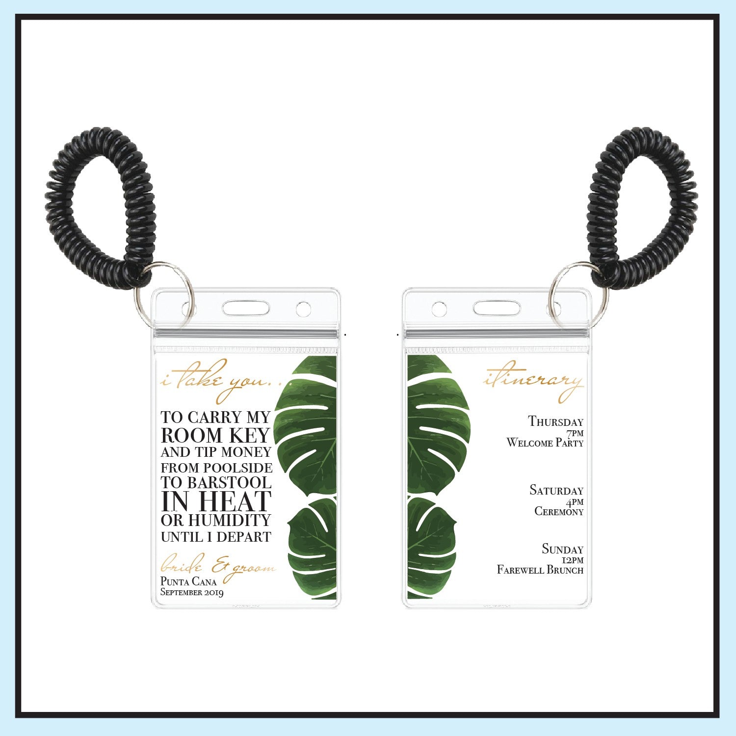 Wedding Room Key Holder - GOLD 