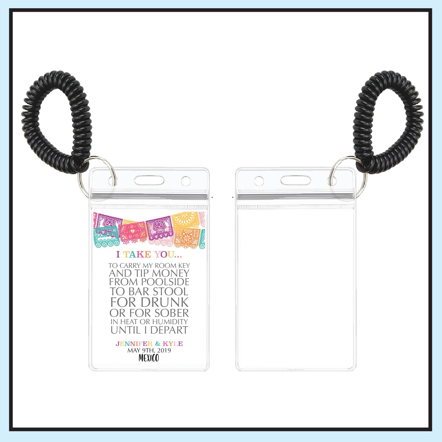 Single Sided Room Key Holder | Papel Picado