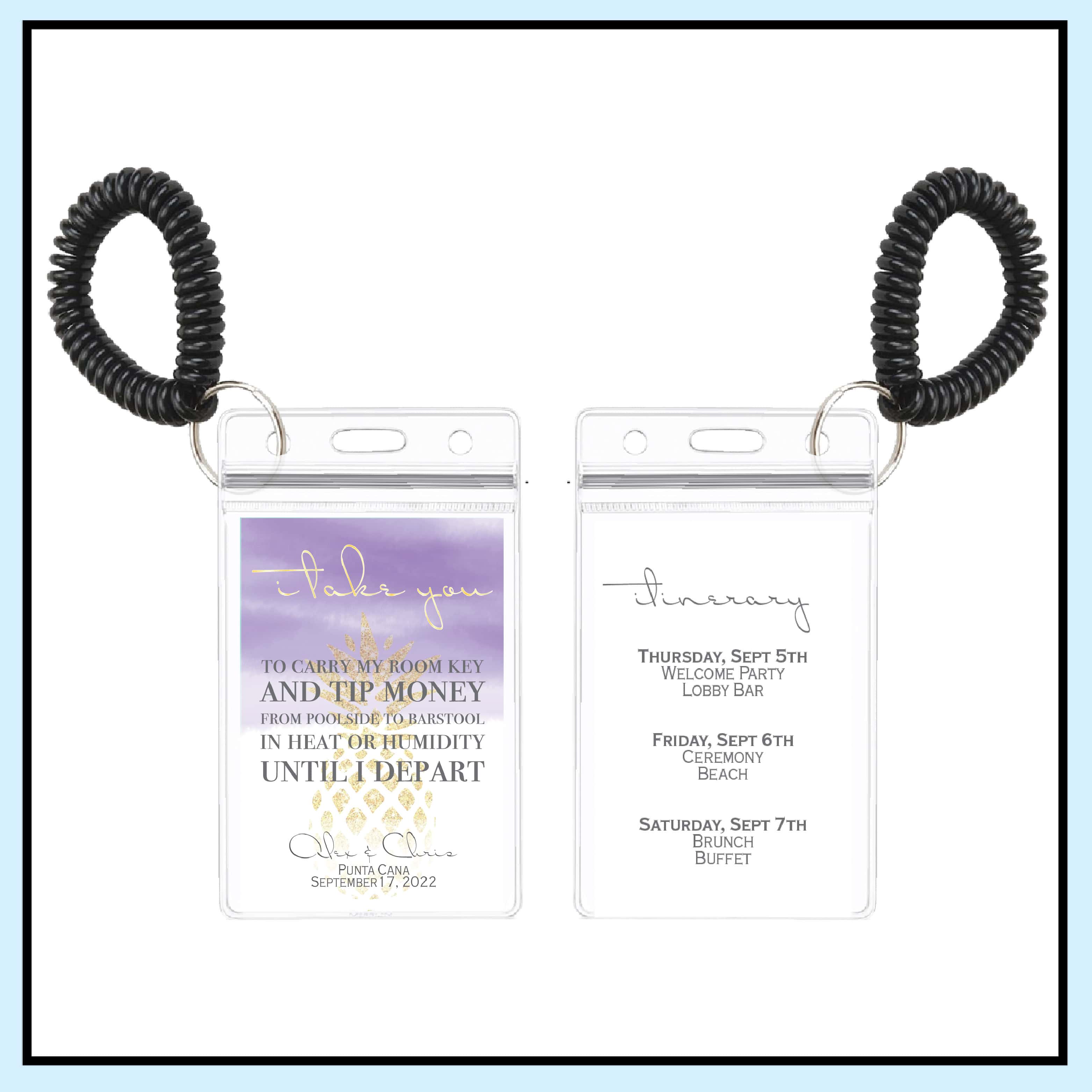Purple | Wedding Room Key Holder