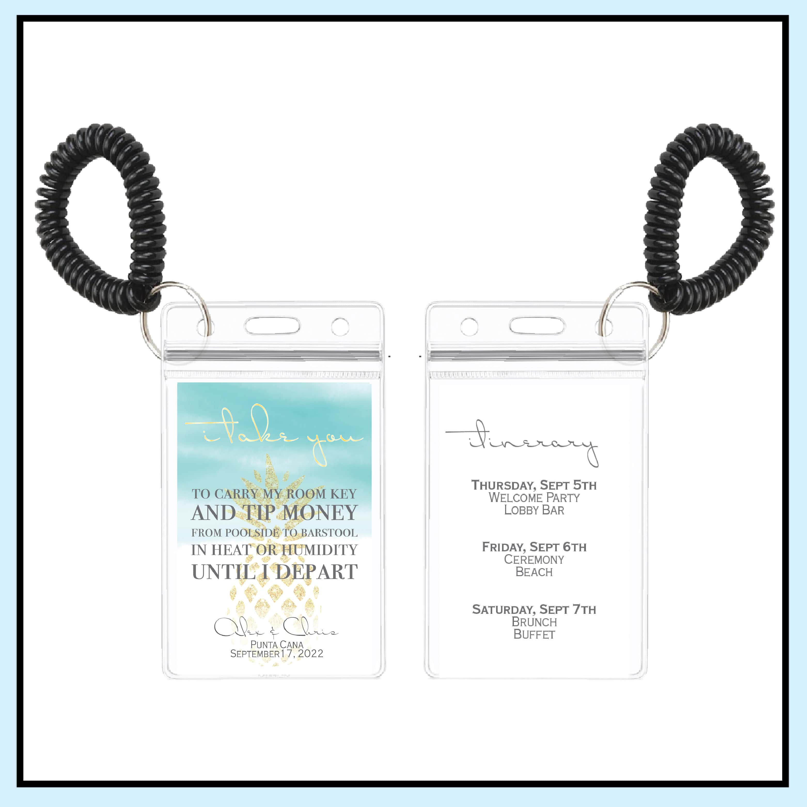 Teal | Wedding Room Key Holder