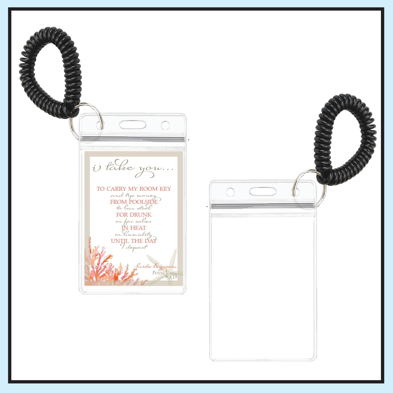 Single Sided Room Key Holder | Living Coral