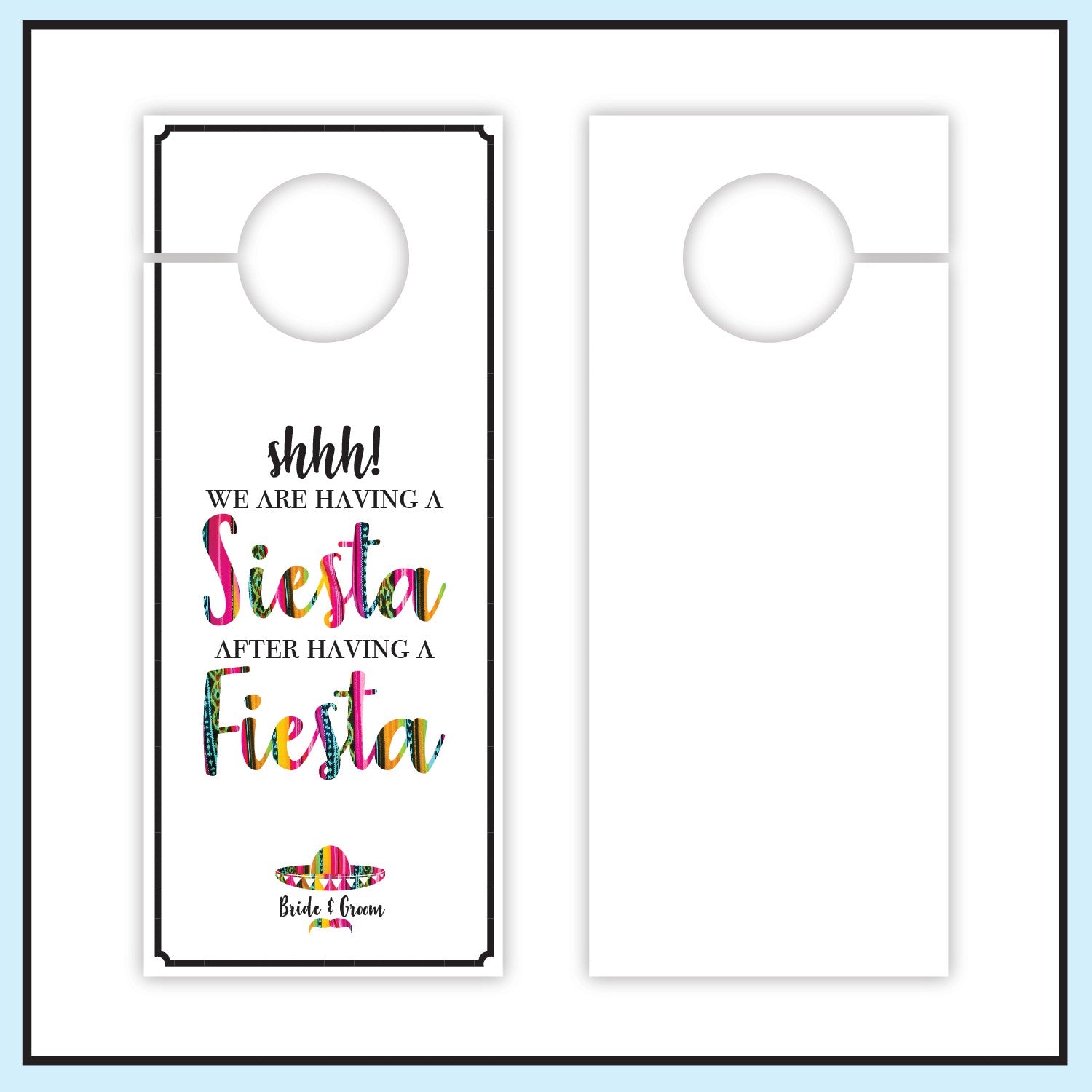 Mexico Destination Wedding Do not Disturb Wedding Door Hangers