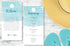 Beach wedding welcome letter and itinerary cards
