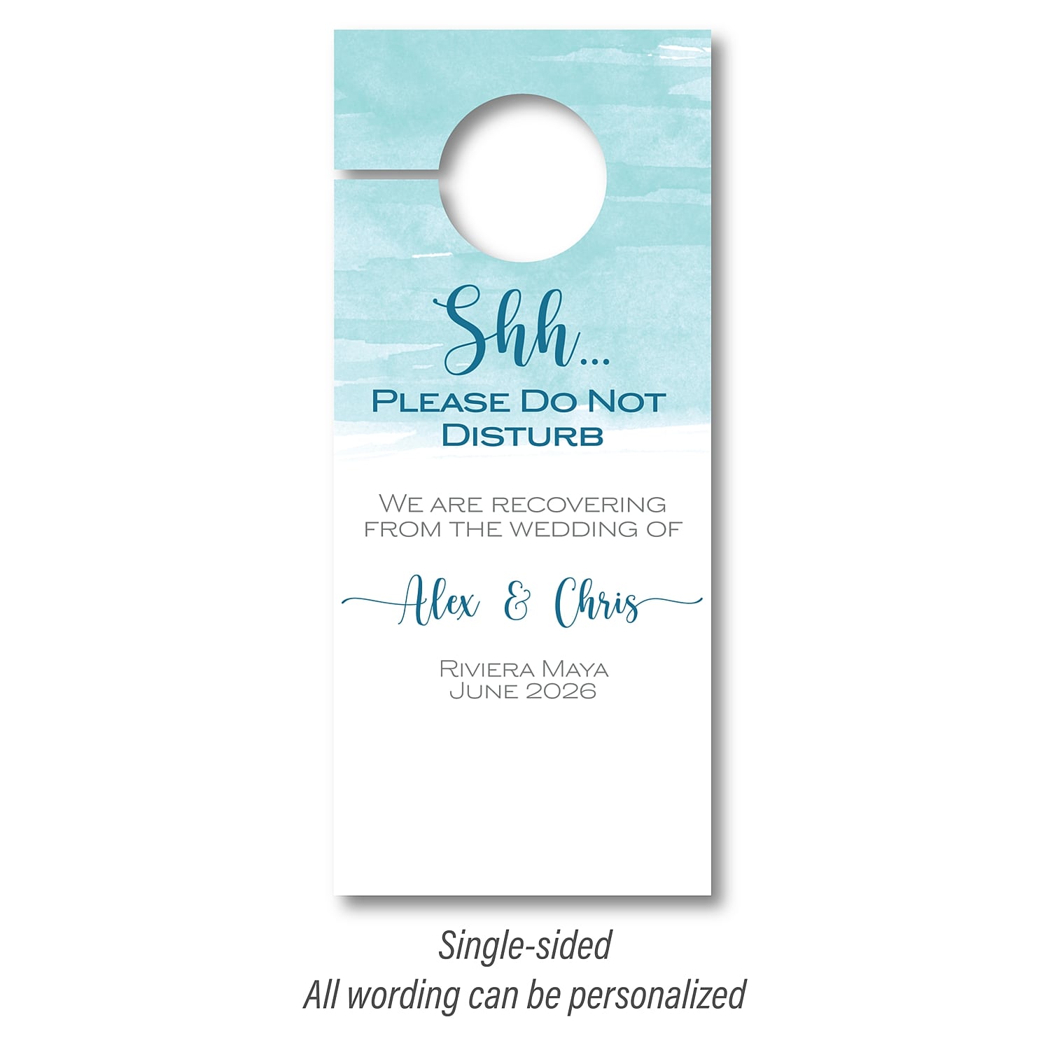 Beach Themed Wedding Door Hangers