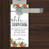 Tropical wedding do not disturb door hanger