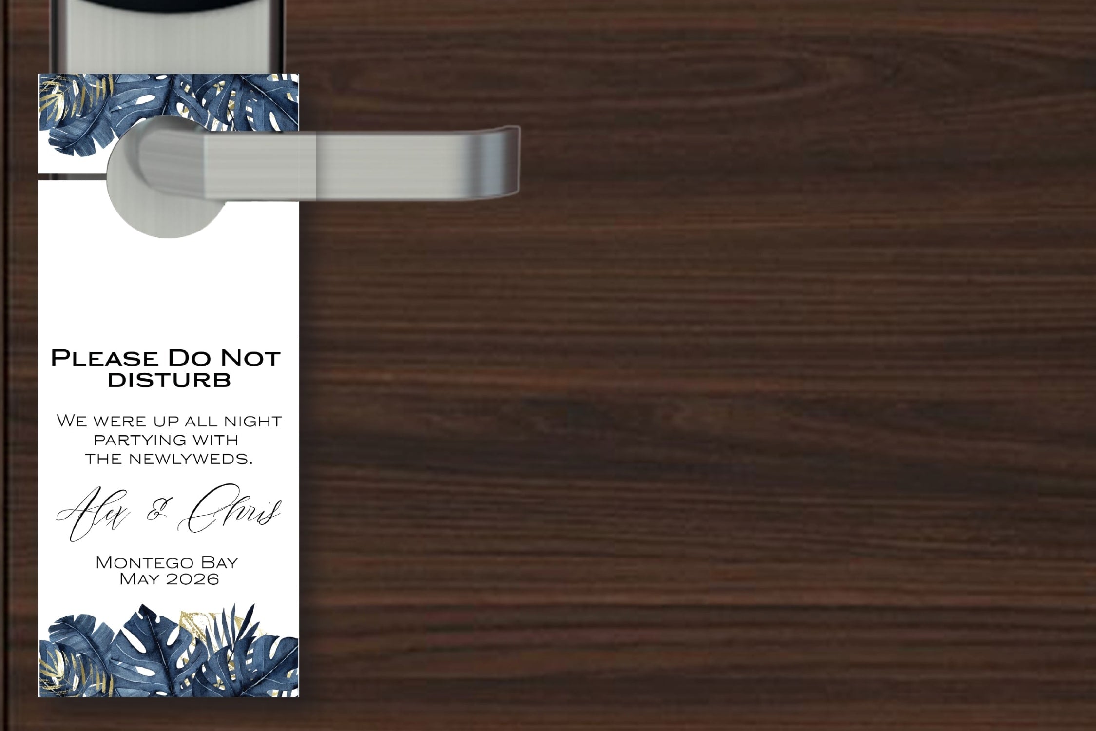 Wedding resort do not disturb door hangers