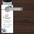 Personalized Destination Wedding Door Hangers - Dainty Dusty Blue