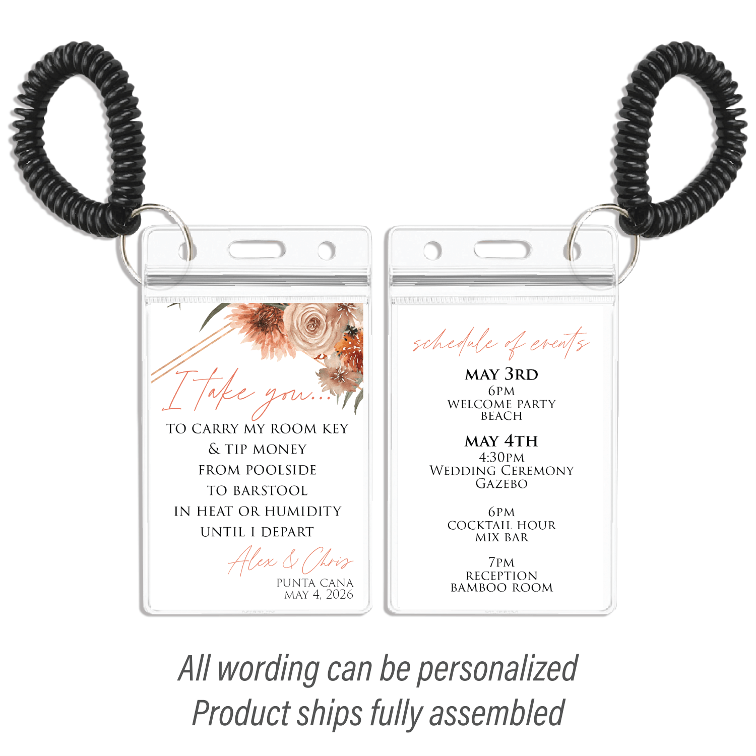 Wedding Hotel Key Holder