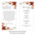 Wedding Welcome Letter | Boho Burnt Orange